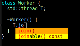 Completion in company-mode